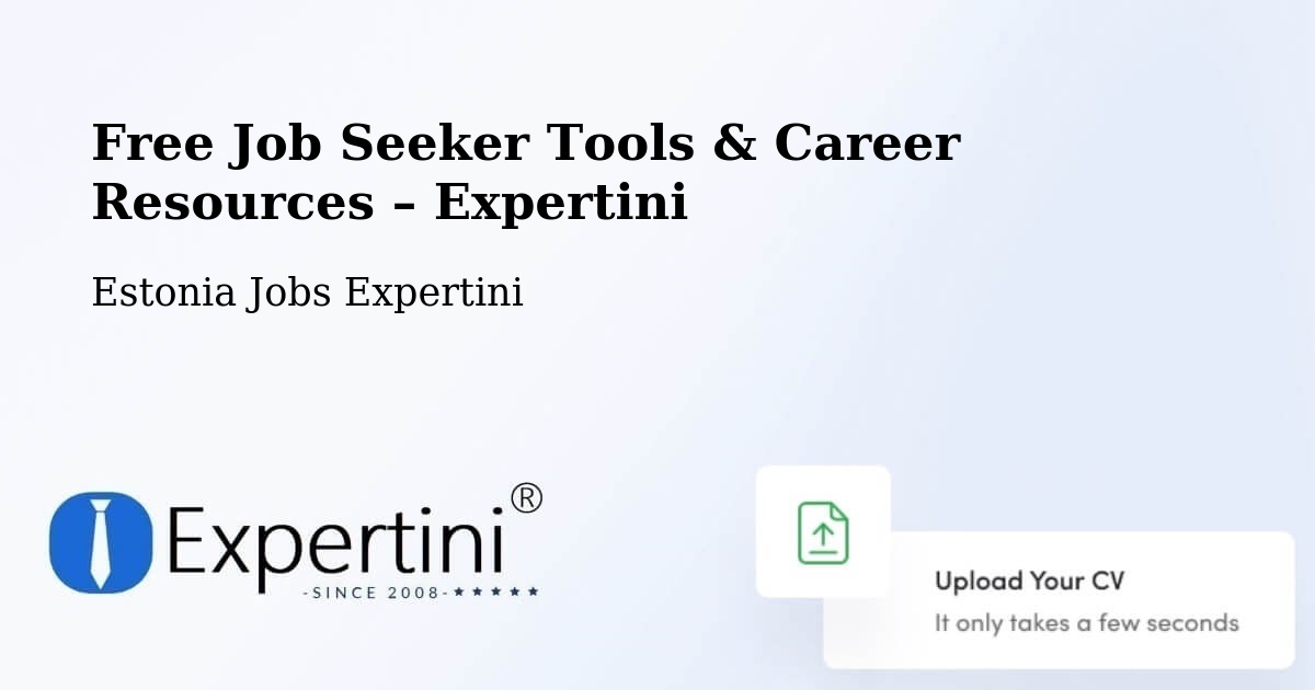 Free Job Seeker Tools & Career Resources – Kehra - Kehra, Estonia Jobs Expertini